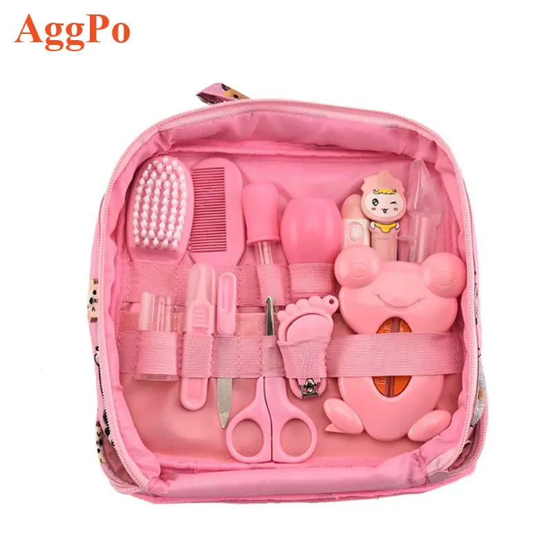 13 pcs Infant Kids Care Kit baby grooming Health Hair Care Products Newborn Nail Trimmer Scissors Snubber Feeder Hair Brush Kits