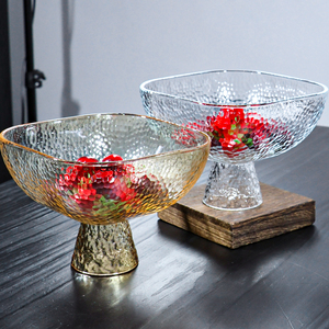 Contenitore Vintage per Caramelle e Frutta, Piatto in Vetro con Piedistallo Alto, Decorazione Creativa per Soggiorno, Prezzo di Fabbrica - Product Image 6