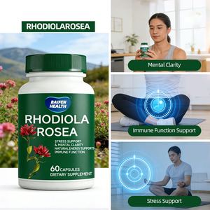 Integratore di Rhodiola Rosea OEM/ODM a Marchio Privato, Supporto Naturale per lo Stress, Migliora la Chiarezza <span class=keywords><strong>Mentale</strong></span> e le Funzioni Cognitive - Product Image 2