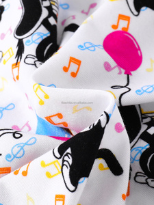 בד קפיץ בייבי פעוטות שרוול קצר צמרות מכנסיים ארוכים קריקטורה 2 חתיכות פיג 'מה סטים לילדים - Product Image 6