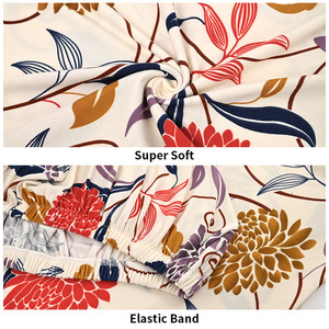 Funda de asiento lavable con diseño de flores y hojas, fundas para <span class=keywords><strong>sillas</strong></span> plegables de Spandex, fundas para <span class=keywords><strong>sillas</strong></span> de poliéster con estampado elástico - Product Image 3
