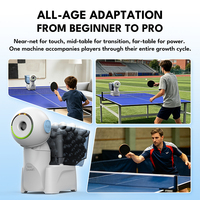 Robot d'entraînement de tennis de table Pusun DoraSmart Pro, machine à balles de ping-pong portable avec application et télécommande