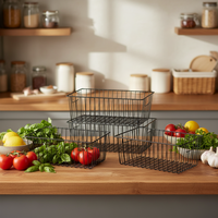 Panier en fil métallique pour congélateur, personnalisable, finition chromée et construction robuste pour le stockage alimentaire industriel