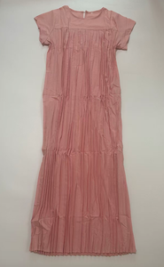 Servizio OEM Nuovo Elegante Abito Lungo Estivo da Donna con Collo Tondo e Linea ad <span class=keywords><strong>A</strong></span> Plissettata - Product Image 6
