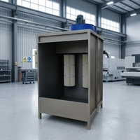 Kit de revêtement en poudre à faible investissement, petite machine de pulvérisation de poudre, four de cuisson, cabine de peinture en poudre pour la production en série de pièces de moto et automobiles