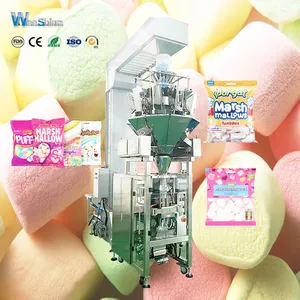 Mesin pengemasan efisien dan otomatis Marshmallow mesin pengemasan makanan kacang