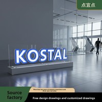 Lettres LED sans fil en verre conducteur personnalisables pour centres commerciaux, logos d'entreprise, salles d'exposition, mini-lettres pour devantures de magasins