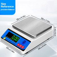 Balance de haute précision 500g 0.001g avec écran LED, batterie au lithium, calibration externe, matériau plastique ABS, balance multifonctionnelle