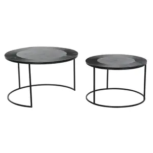 Ensemble de tables auxiliaires 4 pièces en métal 76,5 cm X 76,5 cm X 47 cm - Product Image 4