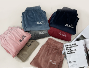 Pantalon femme île velours plus chaud doux corail polaire vêtements de nuit automne épais mode sueur - Product Image 2
