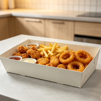 Boîte de rangement pliable personnalisée pour soirées cinéma, idéale pour la présentation de frites, poulet frit et pop-corn