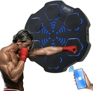 Machine de boxe musicale avec gants Fixation murale Smart Bluetooth Music Boxing Trainer Cible de boxe électronique