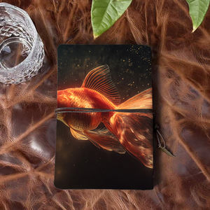 A6 Journal Ideal para planes de programas de bienestar de los coordinadores de bienestar de oficina y asistencia con peces dorados con aletas que fluyen Pat - Product Image 3