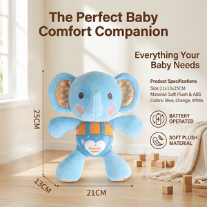 Juguete relajante de peluche <span class=keywords><strong>para</strong></span> bebé, muñeco de animales bonitos con luz musical, juguete de peluche <span class=keywords><strong>para</strong></span> dormir cómodo <span class=keywords><strong>para</strong></span> bebé <span class=keywords><strong>para</strong></span> niño pequeño - Product Image 4