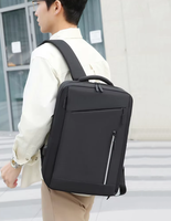 Sac à dos pour ordinateur portable léger, résistant à l'eau, en Oxford, antichoc, avec sangle de bagage, port USB, pour les déplacements professionnels et les voyages