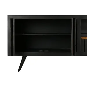 MANGO <b>RATTAN</b> <b>TV</b> <b>UNIT</b> 145.5X40.5X60 BLACK - Product Image 6