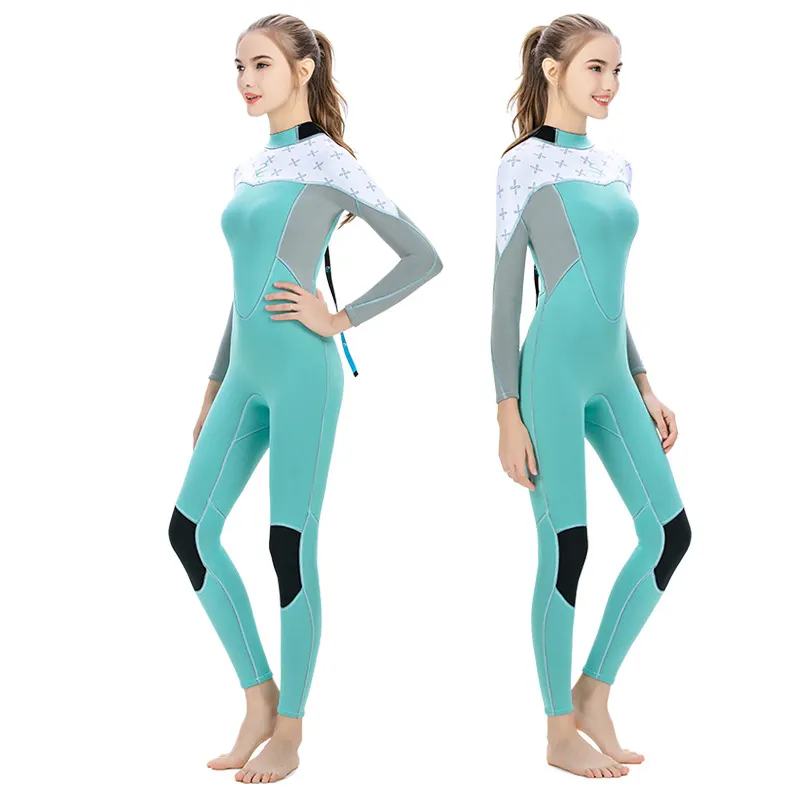 Nieuwe Stijl Fabrikant 2Mm Neopreen Duiken Suits Zip Wetsuit Gedrukt Vrouwen Wetsuit Voor Surfen Zwemmen