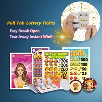 Benutzer definierte Pull Tab Tickets Karten Pizza Prize Digitaldruck Open Instant Win Free Design Pull Tabs