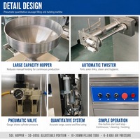 Machine automatique pneumatique à tordre et à lier les saucisses pour la fabrication de saucisses de petit-déjeuner, de pepperoni, de kielbasa et de saucisses de sang