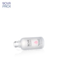 Botol parfum isi 10ml 15ml 20ml 30ml, botol rol kaca buram Amber dengan tutup bambu kustom