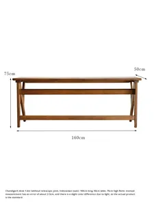 Escritorio de Oficina y Mesa Consola de Madera Maciza, Listos para Armar, Origen CHONGQING, Embalaje para Envío, Sin Materiales Adicionales - Product Image 6