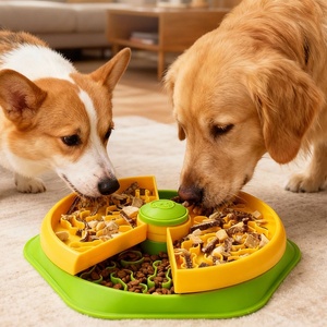 <span class=keywords><strong>Distributeur</strong></span> de nourriture interactif rotatif anti-fuite pour animaux de compagnie, gamelle à alimentation lente à plusieurs niveaux pour chien et chat - Product Image 3