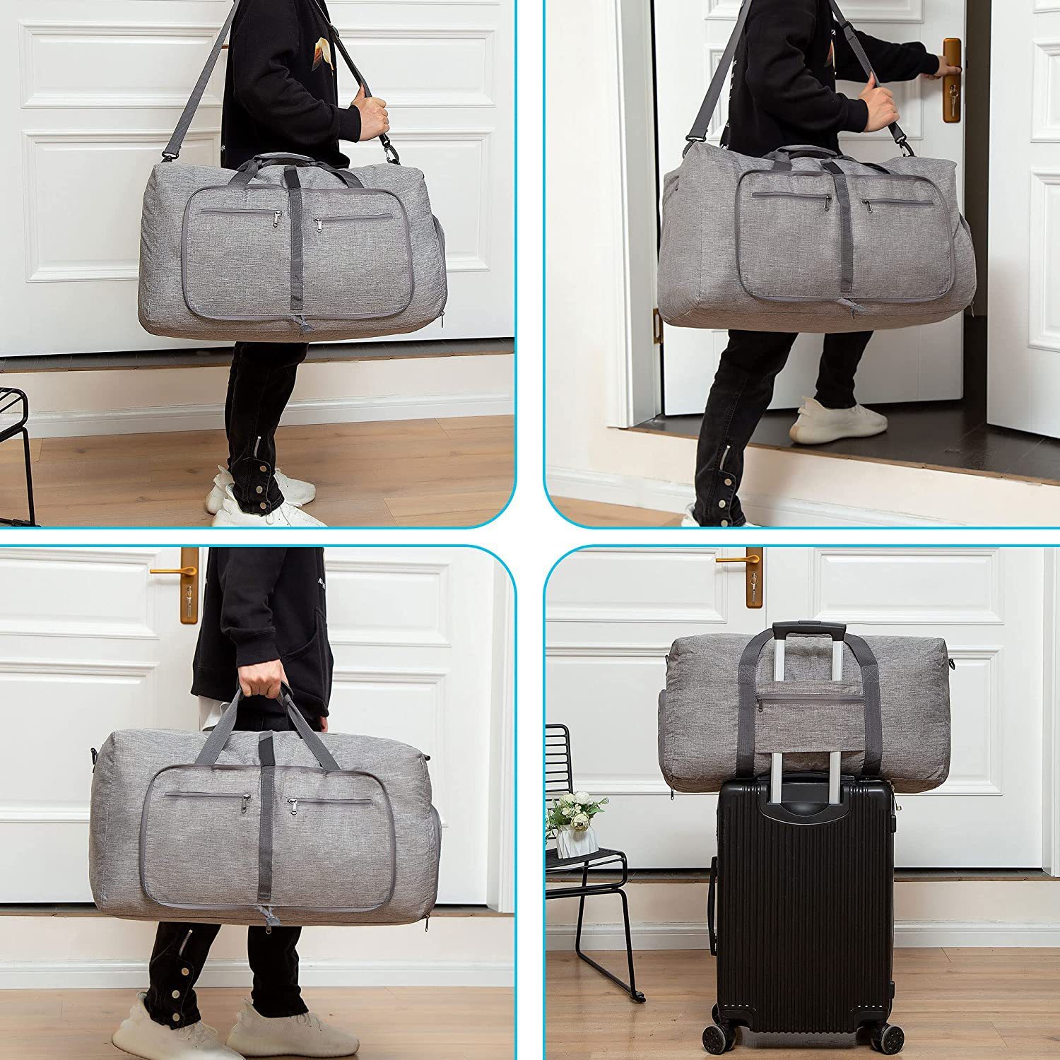 65L/85L/115L Foldable Travel Duffel Bag – Large Capacity Portable Luggage for Trips & Sports - View 2