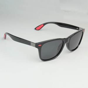 Venta al por mayor de lujo de marca gafas de sol con marcos de plástico negro logotipo personalizado Unisex gafas deportivas para hombres mujeres conducir ciclismo - Product Image 4