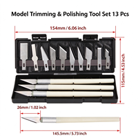 Kit d'outils de post-traitement pour imprimantes 3D : Débavurage et kit de retrait des supports pour impression 3D FDM, SLA, LCD, DLP et usage amateur