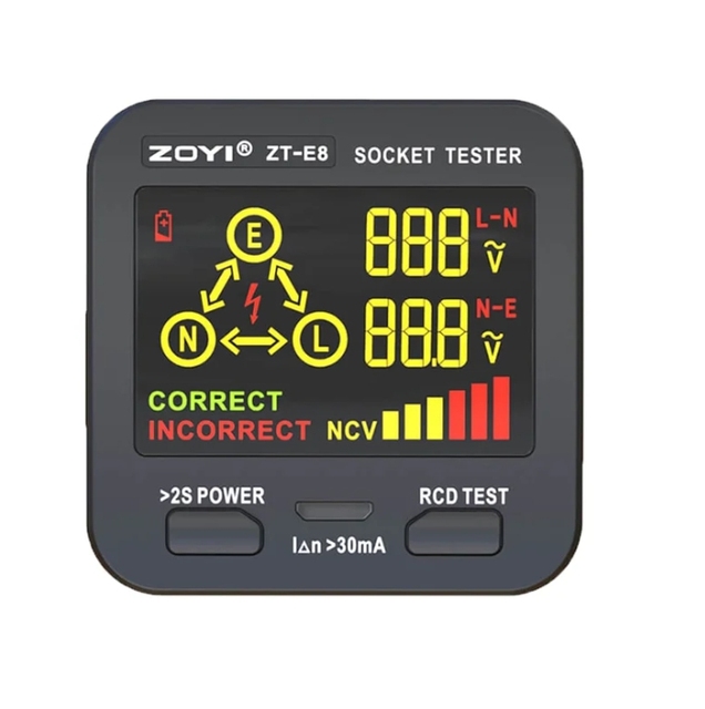 NEW-STOCK ZOYI ZT-E8 ZT-E4 ZT-E2 ZT-E10 Smart Socket Tester