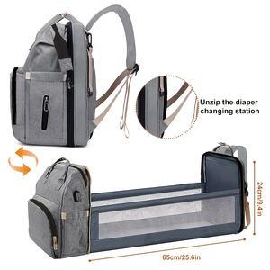 Sac à couches sac à dos, une trousse de toilette multifonctionnelle pour bébé avec porte-bébé et poche isotherme pour biberon - Product Image 4