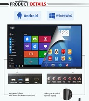 VORTEX Écran plat interactif LCD 4K de 65 pouces avec revêtement anti-reflet Écran tactile capacitif Garantie de 5 ans