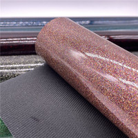 Tissu en cuir à paillettes épaisses en TPU lisse pour textiles de maison, sacs, chaussures et nœuds
