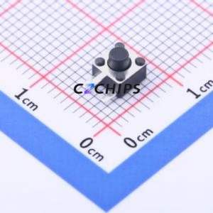 YTS-C017-2C Tactile Switch Through hole Component (THT) Switch Single Pole Single Throw Round Button 2.5N Right Angle Insert - Product Image 1
