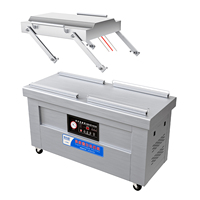 Scelleuse sous vide industrielle électrique automatique à double chambre en acier inoxydable de qualité alimentaire 20L avec pompe pour sachets en aluminium et papier, 24 heures