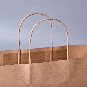 Sacs en papier kraft personnalisés avec logo imprimé, sacs de luxe en gros pour les achats, les cadeaux, les aliments, la vente au détail, KM Oem - Product Image 6