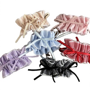 Cintas para el Cabello KAKA con Lazo de Gasa a Cuadros, Lazos de Ballet, Cuerdas para el Cabello, Diademas Plisadas, Accesorios para el Cabello de Uso Diario y para Fiestas - Product Image 4