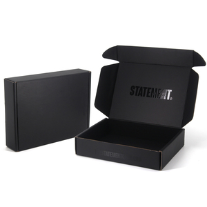 Caja de embalaje de envío de cartón corrugado laminado mate Premium de alta calidad regalo postal negro personalizado para calidad - Product Image 4