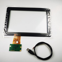 Panel Táctil Capacitivo de 10.1 Pulgadas, Superposición 16:10, Estructura de Vidrio G+G, Kit de Sensor con Tarjeta Controladora USB Externa y Cable