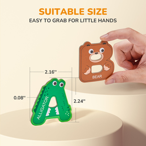 조이캣 장난감 자석 글자 숫자 귀여운 동물 알파벳 냉장고 자석 유아 어린이 교육용 철자 학습 게임 - Product Image 3