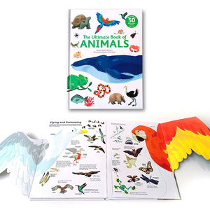 Service d'impression personnalisée de livres pop-up animaux, <span class=keywords><strong>livre</strong></span> cartonné, livres d'apprentissage précoce, jouets éducatifs pour enfants, livres pop-up 3D - Product Image 1