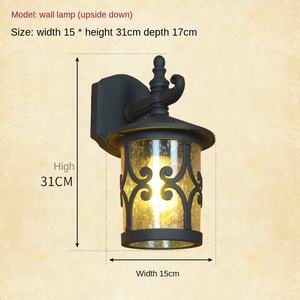 Aplique de pared Exterior, luz impermeable, antioxidante, de aluminio, luces de porche, vidrio negro, montaje en pared Solar, iluminación, lámparas de pared para exteriores - Product Image 4