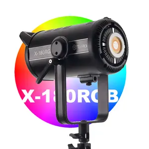 ضوء ليد لتصوير الفيديو 180 واط COB من TOLIFO ضوء استوديو تصوير مباشر RGB لأشعة الفيديو X180RGB ضوء مستمر CCT 2700-6500K X-180RGB