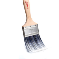 Pinceaux à peinture murale de qualité industrielle avec manche en bois et virole en acier inoxydable pour le polissage