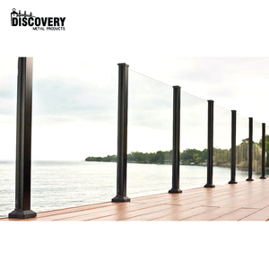 Latest New Design Aluminum U Channel topless <strong>Glass</strong> <strong>Balustrades</strong> for Outdoor Balcony <strong>Frameless</strong> <strong>Glass</strong> Railing - Product Image 2