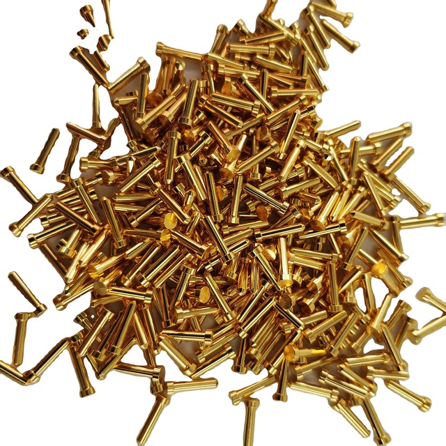 H59 UNS C3600/C31400/C51900 C3604 Stainless Steel Bronze Gold Nickel Plated CNC Machined Precision Electrical Brass Plug Pin