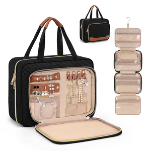 PVC Waterproof Large <b>Makeup</b> <b>Bag</b> <b>Compartment</b> Jewelry Organizer Hanging Travel Toiletry <b>Bag</b> for Women - Product Image 1