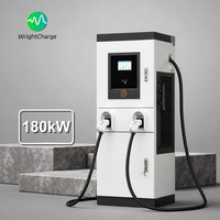 Station de recharge rapide pour véhicules électriques 180 kW DC CCS GBT OCPP RFID GPRS 4G avec équilibrage dynamique intelligent de la charge pour la logistique et la flotte WrightCharge