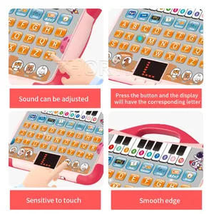 Zhorya erken eğitim İngilizce led ekran aydınlatma öğrenme dizüstü oyuncaklar çocuklar için öğrenme makinesi
