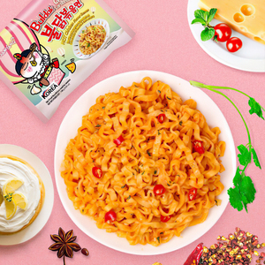 <span class=keywords><strong>Ramen</strong></span> Instantáneo Buldak con Sabor a Pollo Picante y <span class=keywords><strong>Carbonara</strong></span> Cremosa, 140g, en Bolsa - Product Image 2